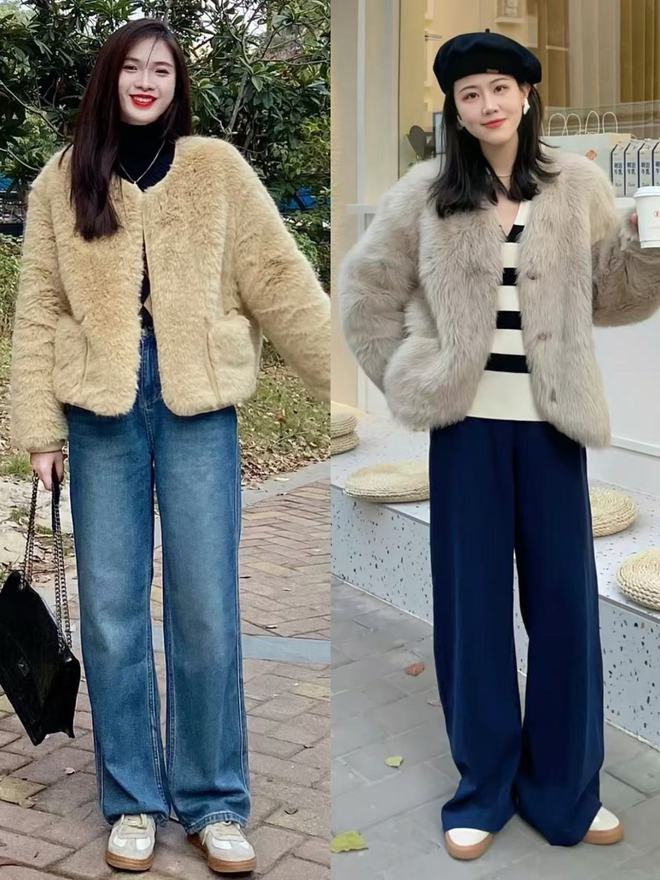 街的“皮草+运动鞋”却个个洋气又好看ag旗舰厅注册上海女生是真会穿！满大(图2)